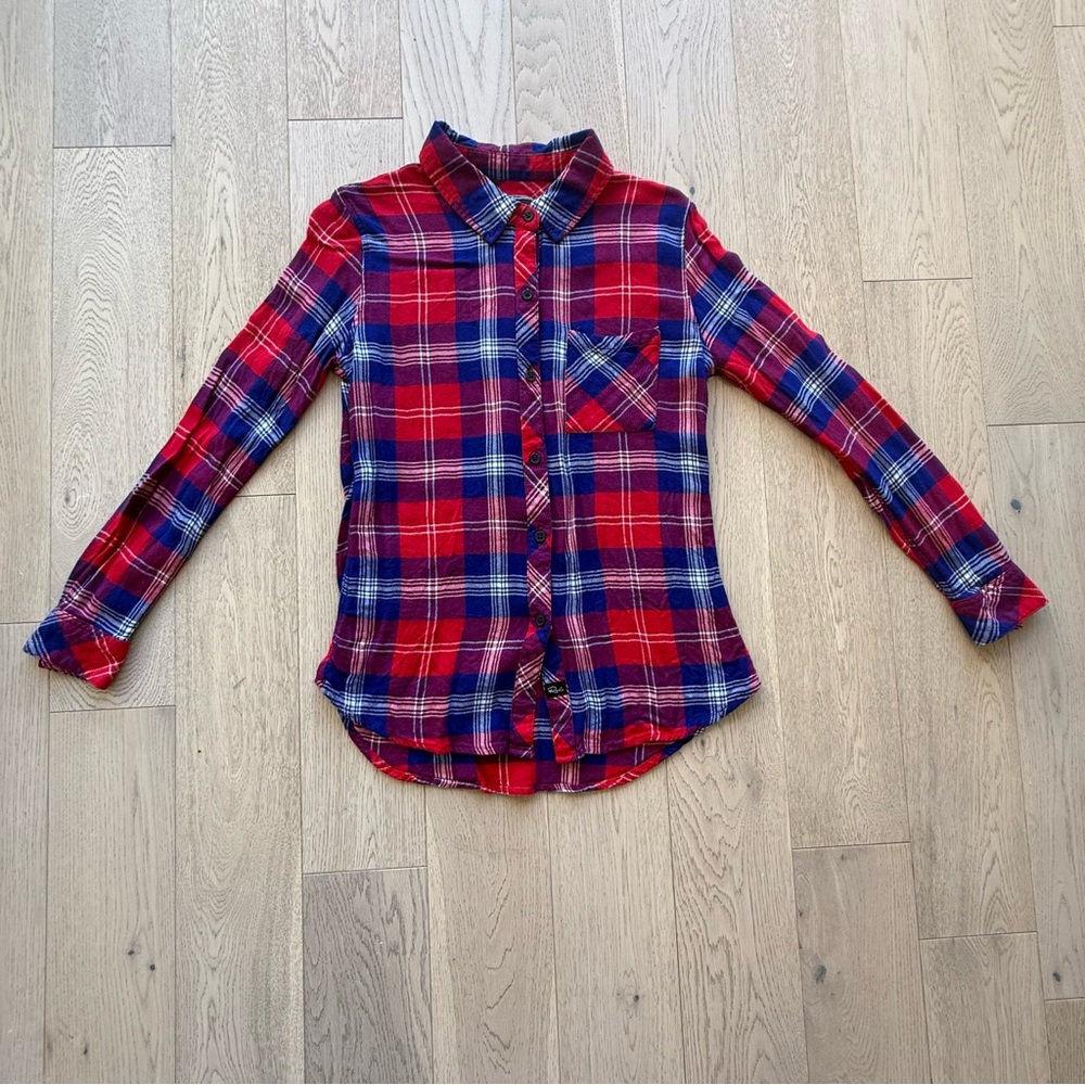 Rails Red and Blue Plaid Button-Up Shirt